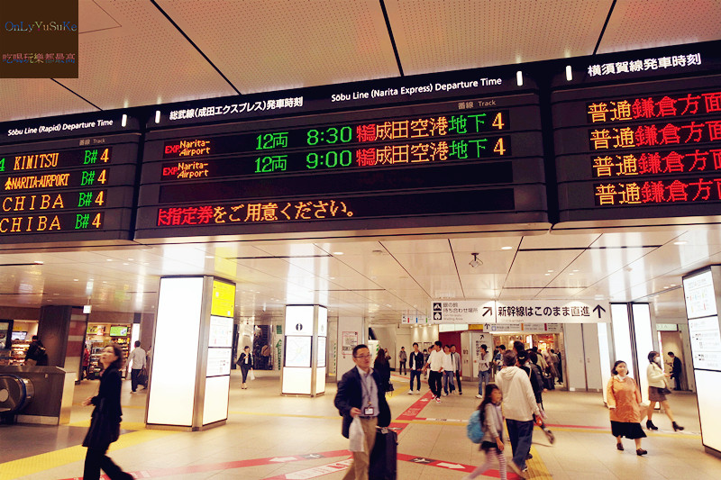 東京車站的新幹線標示