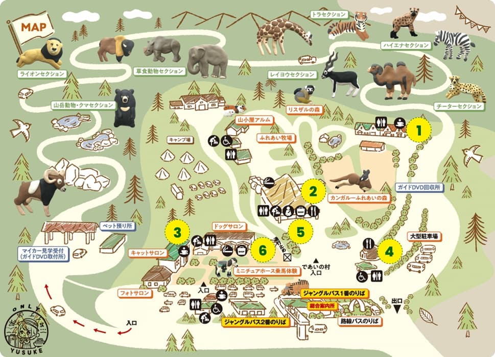 九州自然動物園地圖